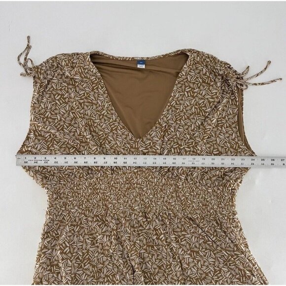 NWT Old Navy Plus Size Waist-Defined Tie-Shoulder Smocked Mesh Dress XXL Boho - Picture 10 of 11